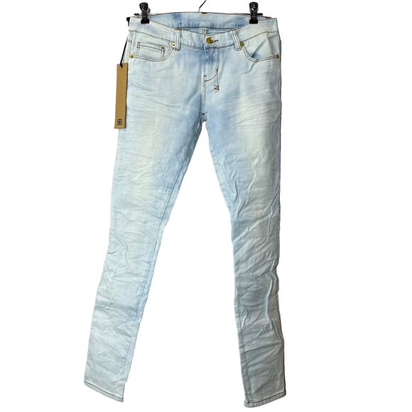 Ksubi Skinny Pins Super Stretch Jeans Low Rise Wamp Wamp Blue Women 26 NWT - Picture 1 of 10